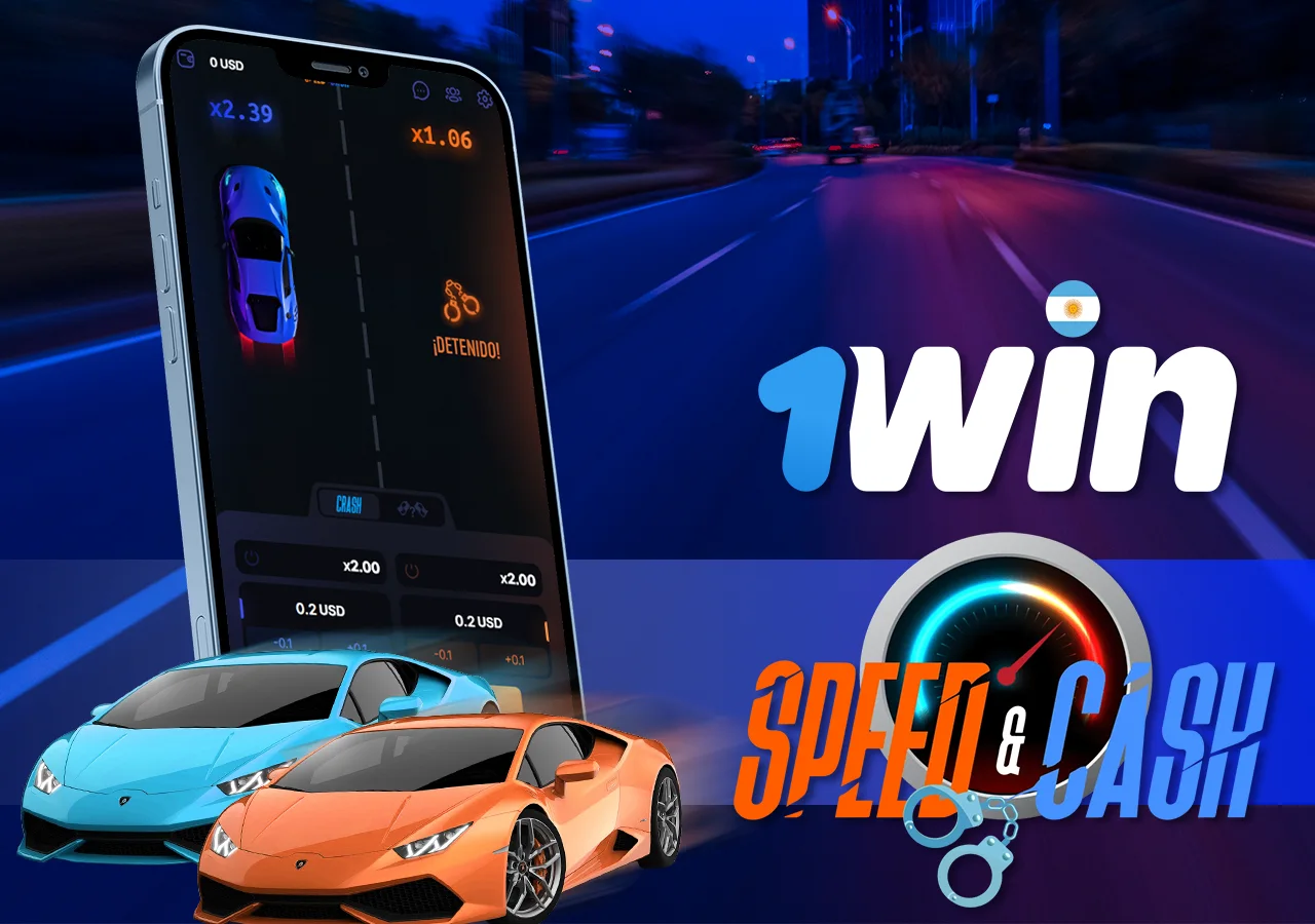 Apuesta a los coches en las carreras de Speed-n-Cash y consigue un bono de bienvenida de 1Win