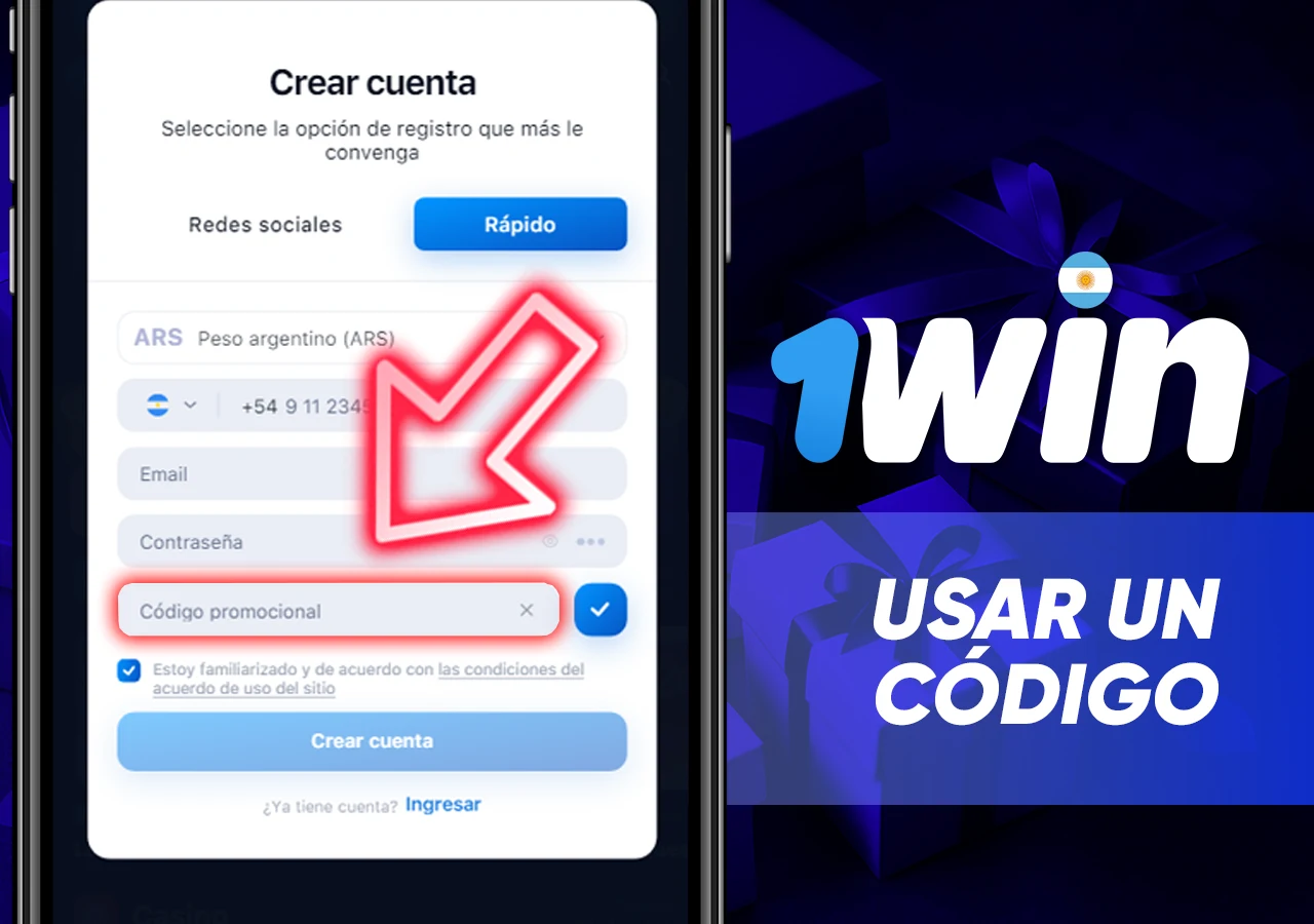 Instrucciones para activar el código promocional