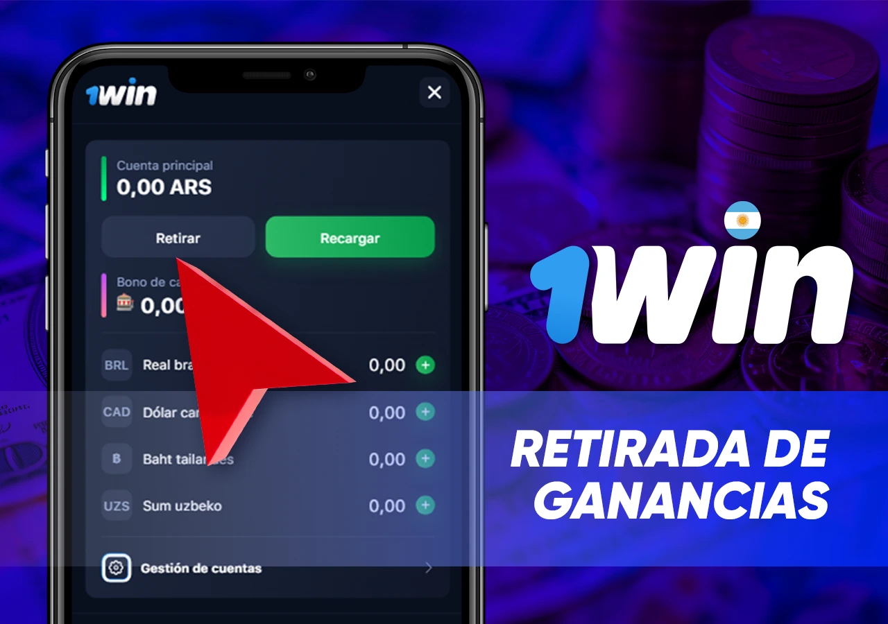 Instrucciones para retirar los fondos ganados a su cuenta personal